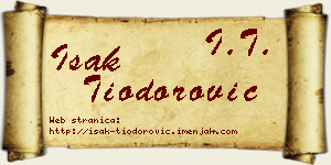 Isak Tiodorović vizit kartica